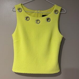 Retro funky statement fitted top maximalist neon rave clubwear festival modest